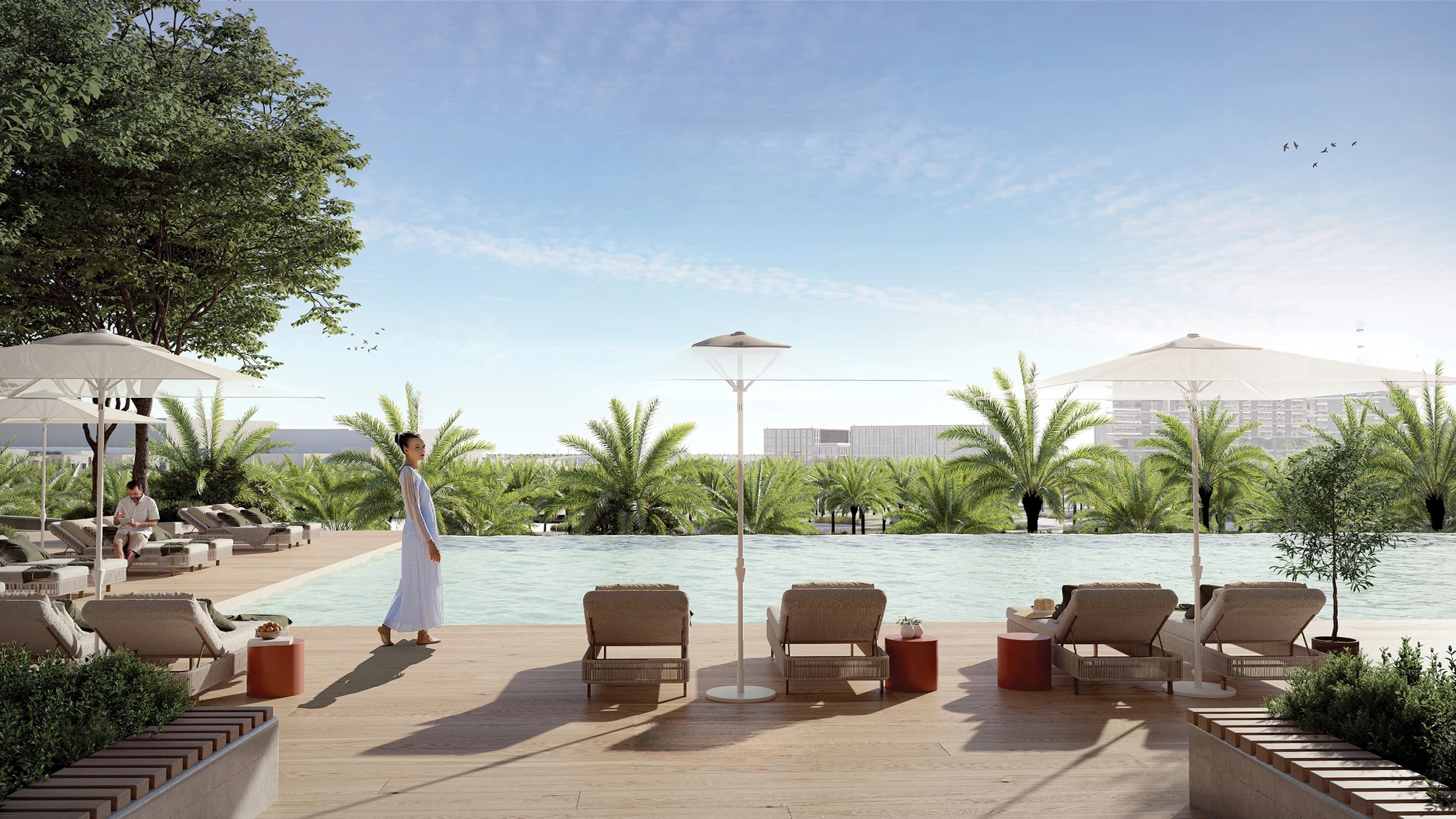 Palace Residences, Dubai Hills Estate — resort-style pool among greenery