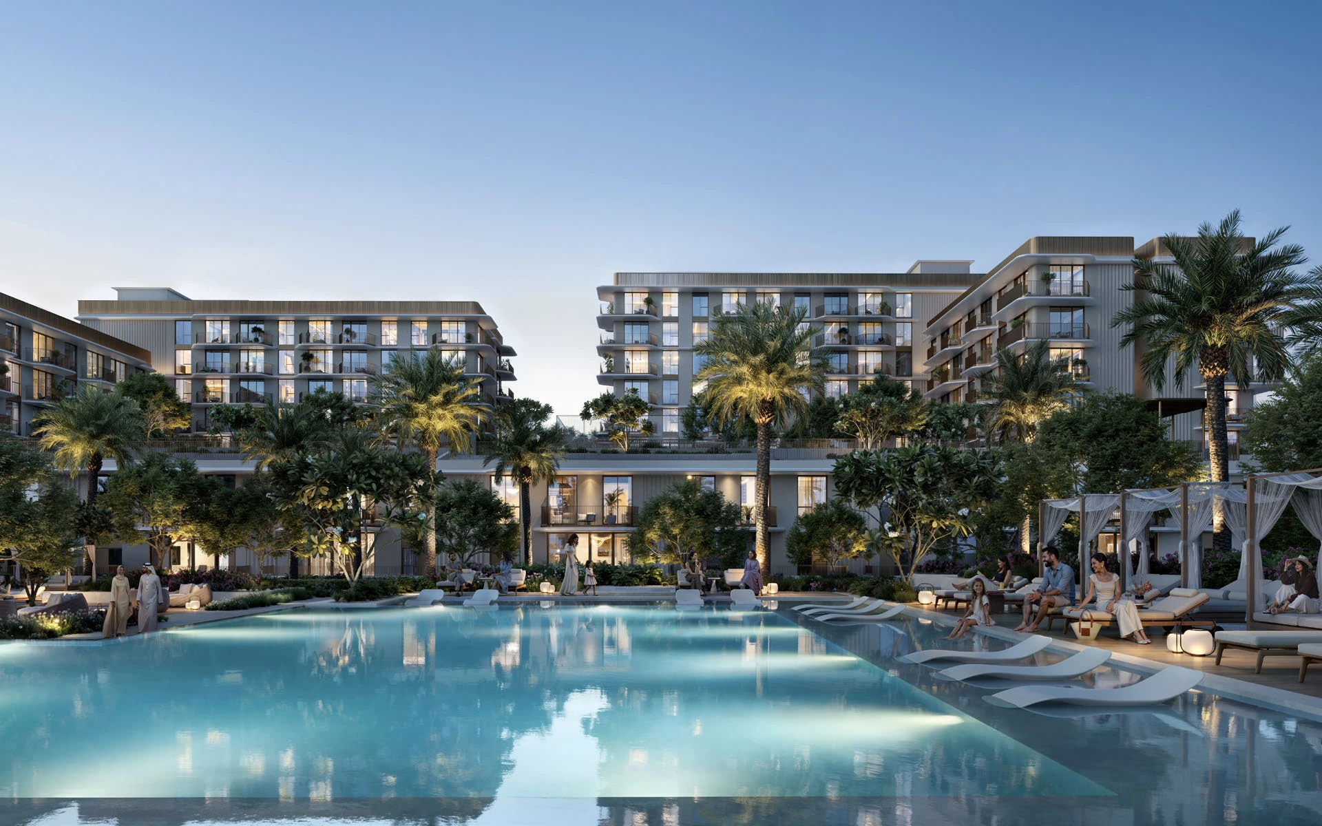 SERA 2 — Emaar low-rise residences around the pool at Rashid Yachts and Marina
