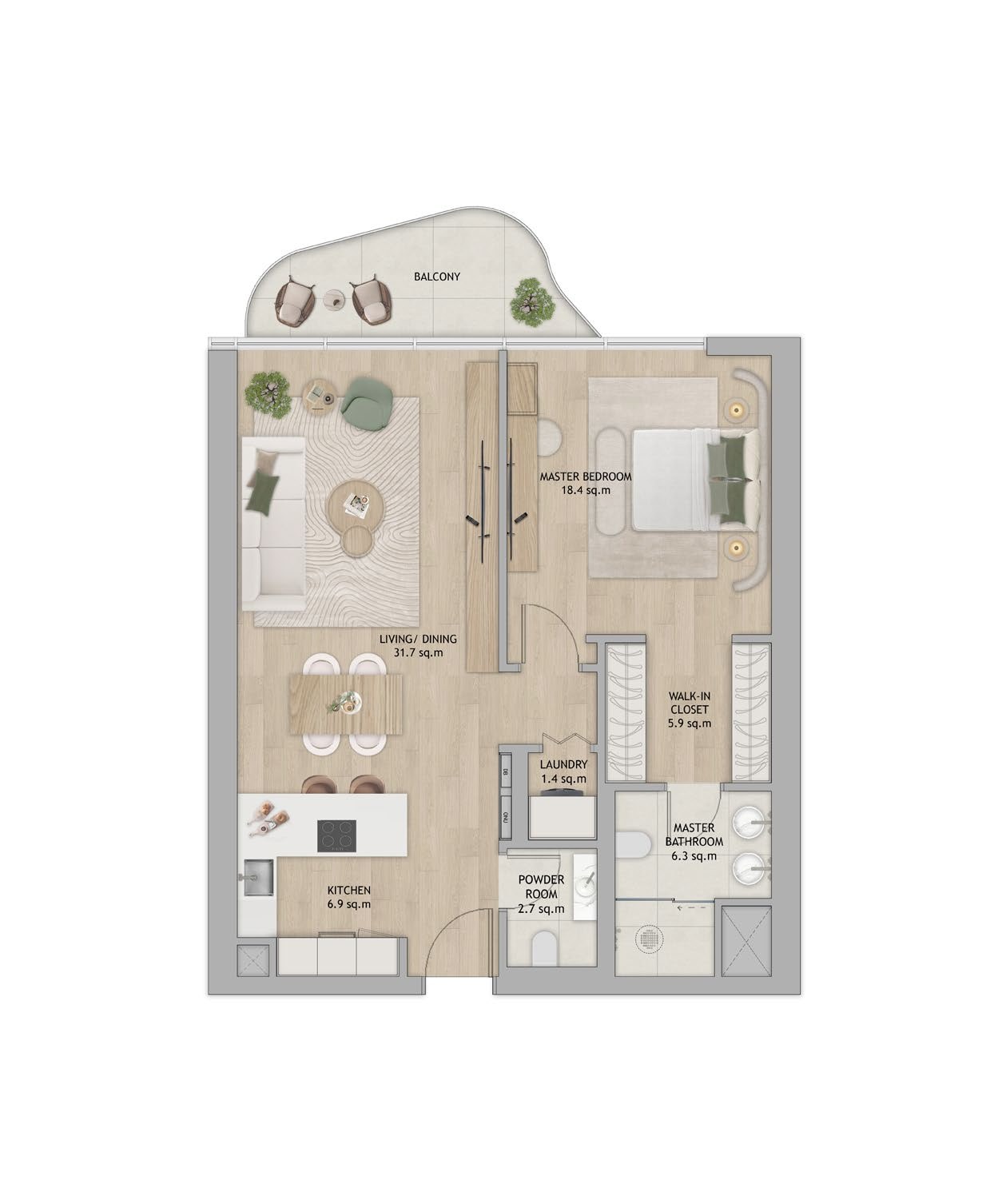 1 Bedroom · Type 1