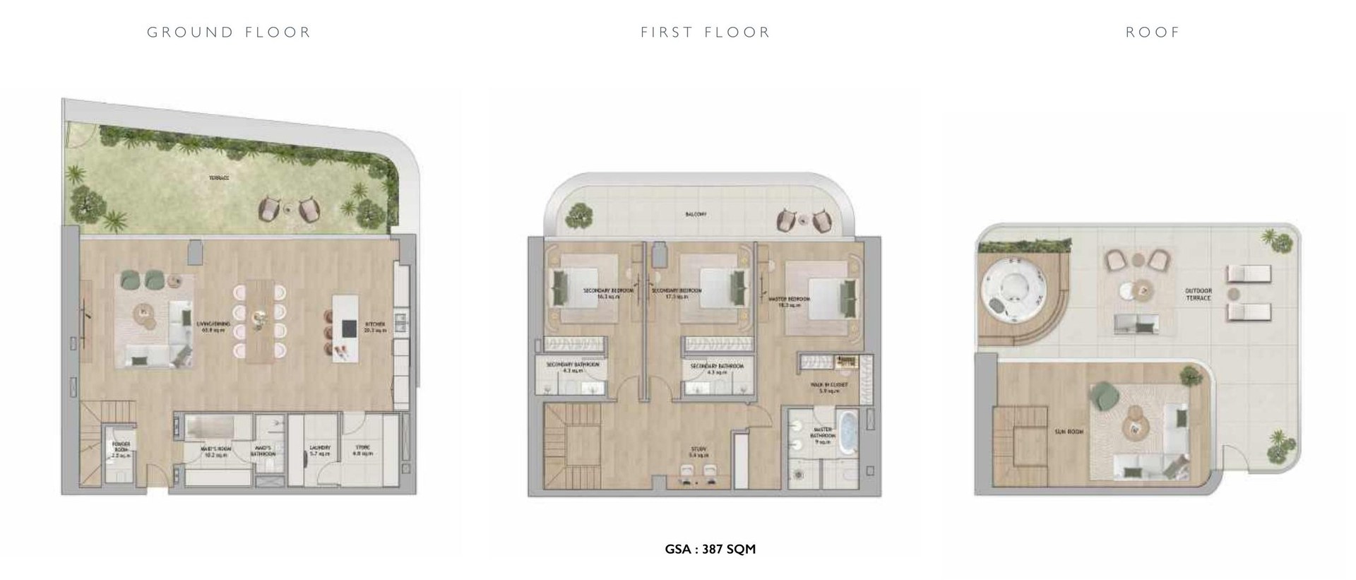 3 Bedroom + Maid Townhouse